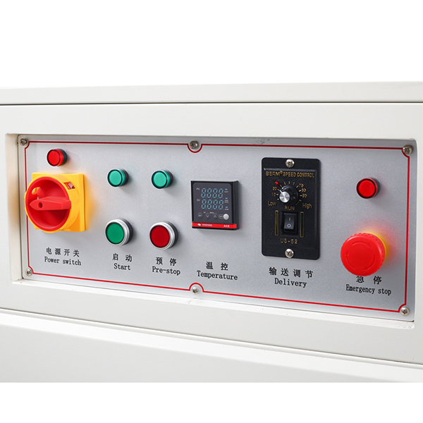 cantrol panel for the heat shrink tunnel
