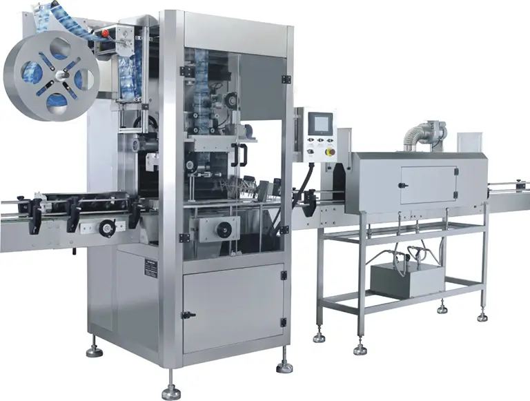 shrink sleeve labeling machine with steam heat tunnel