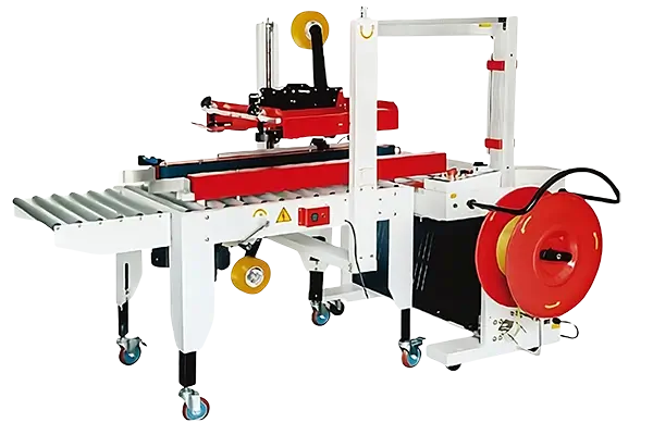 TY-YZ500 semi automatic case sealer+301A Strapping Machine