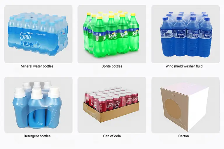 bottles wrapped by sleeve wrapping machine
