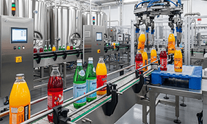 Beverage industry with steam shrink tunnels