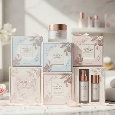 化妝品盒連外包膜包裝