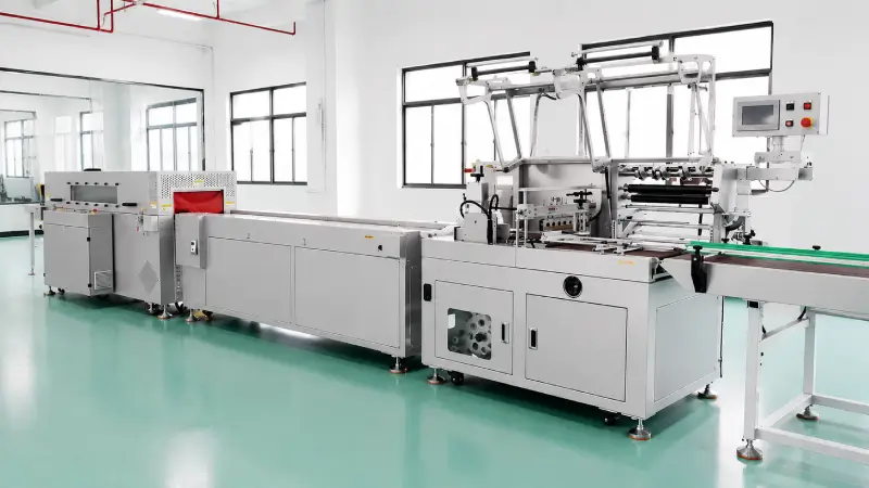 TY-350 Side Sealer Shrink Wrap Machine with Heat Tunnel and Conveyor (Whole Line)
